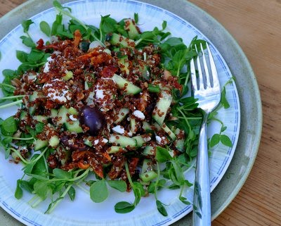 Combinação para a quinoa vermelha