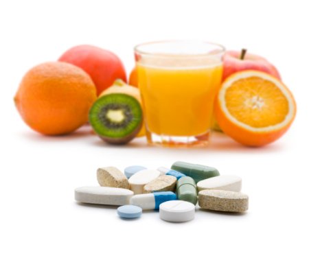 Usando vitaminas como suplemento da dieta